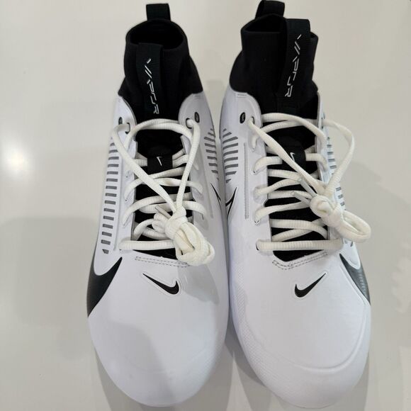 NIKE Vapor Edge Pro 360 2 Carbon FF Football Cleats Mens 11.5 White Black Team main image 5